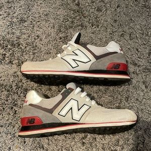 New Balance White and Gray Athletic Shoes